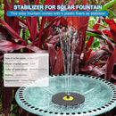 Solar Bird Bath Fountains,3.5W Glass Panel Solar Fountain Pump for Bird Bath No Battery,Solar Water Fountain Outdoor With 4 Fixed Pipes 7 Nozzles(Black) by GreenHaven Gardens