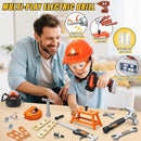 Kids Tool Set Toys, 48 Pcs Toddler Tool Set with Portable Tool Box, Electronic Toy Drill & Electric Chainsaw, Construction Tools Gifts for Boys Aged 3 4 5 6 7, Christmas Birthday Gifts for Toddlers by TinyTreasures Baby Boutique