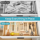 Vtopmart 4 Pack Shallow Drawer Dividers, 2.36" High 12.67"-21.14" Adjustable Expandable Kitchen Drawer Organizer, Clear Plastic Organizer Separators for Flatware, Utensil, Cutlery, Underwear, Clothes by TinyTreasures Baby Boutique