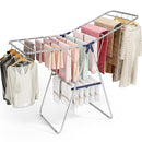 APEXCHASER Clothes Drying Rack, Stainless Steel Drying Rack Clothing with Height-Adjustable, Foldable Gullwings Laundry Drying Rack, Indoor Outdoor Use, No Assembly by TinyTreasures Baby Boutique