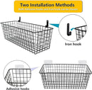 Joben Oligey 3 Set [Extra Large] Hanging Wall Baskets ,Wire Basket For Storage Pantry, Farmhouse Food Storage Kitchen Pantry Laundry Closet Garage RV ,Black by CozyNest Decor