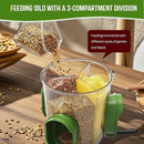 LONA Bird Feeders for Outdoors Hanging – 3 Separate Compartments, 3 Feeding Ports, Weatherproof Dome & 3 Ways to Hang, Large Capacity for Cardinals/Finches (Green by CozyNest Decor