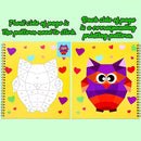 4PCS Crafts for Kids Ages 4-8 Sticker Books - Includes Dinosaur Llama Turtle and More Animal Designs Gift Party Create 40 Pictures by TinyTreasures Baby Boutique