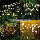 4Pack 32LED Spring Solar Swaying Lights Outdoor Solar Powered Firefly Lights Garden Decor Waterproof Pathway Light Sway by Wind Landscape Lights Warm Yellow for Pathway Lawn Patio Courtyard Decor by GreenHaven Gardens