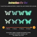 SAOROPEB Glow in The Dark 3D Butterfly 24 Pcs 3 Sizes, Luminous Butterfly Stickers for Ceiling or Wall, Glow in The Dark Party Supplies, Removable Luminous Stickers for Kids Babys Nursery (Green) by CozyNest Decor