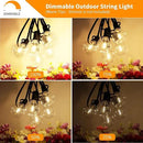 Svater Outdoor String Lights 300 FT, Patio Lights Outside with 156 G40 Shatterproof LED Bulbs, Waterproof Hanging Globe Lighting for Bistro Backyard Cafe Market, Warm White 2700K（3 x 100 FT） by GreenHaven Gardens