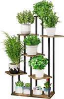 AZERPIAN Plant Stand 7 Tier Indoor Metal Flower Shelf for Multiple Plants Corner Tall Flower Holders for Patio Garden Living Room Balcony Bedroom, Black (7 Tier-Black) by GreenHaven Gardens
