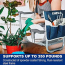 Foldable Garden Kneeler Seat Heavy Duty [Upgraded Widened Thick Kneeling Pad] Garden Stool with Large Garden Tool Bags with Pockets - Portable Garden Bench Gardening Gifts for Parents by GreenHaven Gardens