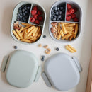 mushie Kids Bento Lunch Box | 3-Compartment & Removable Divider + Fork & Spoon Utensils | Great For Meals, School, Snacks On-the-Go | Dishwasher Safe (Sage) by TinyTreasures Baby Boutique