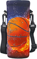 RICHEN Neoprene Water Bottle Carrier Bag with Adjustable Shoulder Strap,Insulated Water Bottle Cover for Stainless Steel/Glass/Plastic Bottles by TinyTreasures Baby Boutique