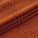 MIULEE Fall Rust Knitted Throw Blanket for Couch Boho Terracotta Textured Cozy Woven Blanket with Tassels for Sofa Chair Bed Living Room Acrylic Wave Pattern 60"x80" by CozyNest Decor