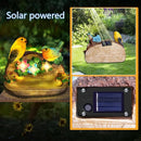 Gifts for Mom Solar LED Light Bird Statue Garden Art Decorations Balcony Bird Feeder Resin Stone Sculptures Women's Succulent Night Lights by GreenHaven Gardens