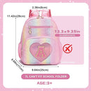 I IHAYNER Kids Glitter Lightweight Backpack for School Travel & Daycare, Toddler Backpack for Girls 3+ Preschool Kindergarten Elementary Kids Backpack-Rainbow Pink A by TinyTreasures Baby Boutique