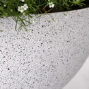 LA JOLIE MUSE Large Hanging Planters for Outdoor Plants - 13 Inch Hanging Flower Pots Set of 2, Speckled White