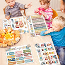 Educational Preschool Kids Placemats Set of 6 Boho Toddler Montessori Plastic Table Mats Non Slip Reusable Kids Place Mats Washable Table Decoration for Indoor Outdoor Party Kitchen Dining by CozyNest Decor