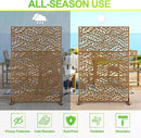 Outdoor Privacy Screen,72" H×47" W Metal Privacy Screen, Freestanding Privacy Fence Panels for Patio by GreenHaven Gardens