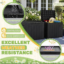 Greesum 31 Gallon Deck Box for Outside, All Weather Outdoor Storage Boxes for Patio Furniture Set, Package Delivery Box, Garden Tools, Black(Set of 2) by GreenHaven Gardens