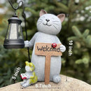 Cat Garden Statue with Solar Lantern: Cat Outdoor Figurine Decorations -Solar Garden Statue Decor for Patio,Balcony,Yard, Lawn - Gift for Mom, Grandma,Women, Housewarming,Birthday by CozyNest Decor
