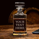 Gifts Inscribed Custom Text Whiskey Decanter Bottle (750 ml) - Personalized Font Glass Liquor Decanter Set - Customized Glassware - Engraved Whisky Glassware Gift for Wedding Anniversary Birthday Dad by CozyNest Decor