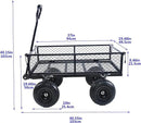 400 Lbs Capacity Mesh Steel Garden Cart Folding Utility Wagon with Removable Sides Multi-Purpose by GreenHaven Gardens