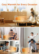 GiveBest Space Heaters for Indoor Use, Portable Heater with Thermostat, Timer, Eco Mode and Fan Mode, 1500W PTC Ceramic Fast Safety Heat for Bedroom Home by CozyNest Decor