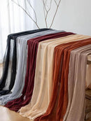 6pcs Fall Terracotta Table Runner Rust Gauze Rustic Cheesecloth 120 Inch 10 FT for Wedding Baby Shower Bridal Shower Birthday Engagement Garden Party Sheer Boho Thanksgiving Decorations by CozyNest Decor