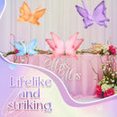 Havawish 4 Pcs Gaint Butterfly for Party Decorations 19.7"/ 11.81" 3D Crepe Paper Hanging Large Butterfly for Women, Flower Paper Party Decorations for Spring Wedding Birthday Garden Nursery Decor by GreenHaven Gardens