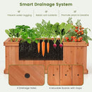 HAPPYGRILL Raised Garden Bed, Outdoor Elevated Flower Box w/ 4 Drainage Holes & Detachable Bottom Panels, Wood Planter Box for Vegetables Flowers Herbs & Fruits Growing, 31” x 14” x 12” by GreenHaven Gardens
