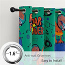 Kids Space Dinosaur Blackout Curtains - 100% Blackout, Thermal Insulated, Noise Reducing, Perfect for Kids Room and Nursery, 2 Panels (Roar Power Dino, W52×L63) by TinyTreasures Baby Boutique