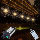 5 Pcs 1000 LED Plug-in Starburst Sphere Lights, Firework 8 Modes Dimmable Remote Control Waterproof Hanging Fairy, Copper Wire for Patio Party Tent Christmas (Warm White) by GreenHaven Gardens
