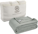 Threadmill Summer Muslin Blanket Queen | 4 Layer 100% Cotton Gauze | Soft, Breathable, and Cozy for All Seasons | Lightweight Blanket Fits Full Size Bed | Scottish Grey by TinyTreasures Baby Boutique