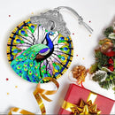 Stained Glass Suncatcher, Jocidea Peacock Ornament, Christmas Ornaments, Holidays Ornaments, Christmas Tree Decor, Peacock Decor for Home, Peacock Gifts by GreenHaven Gardens