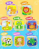 Benresive Wooden Toddler Puzzles, 8pcs Animal Montessori Toys for 1-3 Year Old Boys & Girls, Learning Educational Preschool Toys, Great Gifts for 1 2 3 Year Olds by TinyTreasures Baby Boutique