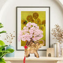 Rose Quartz Crystal Money Tree on Gold Elephant Statue, 17”Large Gemstone Bonsai Tree of Life Home Décor Gifts for Wealth Positive Energy, Feng Shui Décor by GreenHaven Gardens