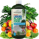 Organic Liquid Plant Food for Indoor Houseplants – All Purpose Fertilizer for Potted Plants, Vegetables, Succulents, Orchids, Roses – Miracle Growth with Mycorrhizae (8 oz) by GreenHaven Gardens
