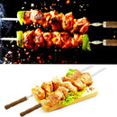 23.6 Inch Skewers for Kabobs 0.62 Inch Wide Kabob Skewer 8PCS Reusable Metal Skewers for Grilling Long Kebab Skewer Large Heavy Duty BBQ Sticks Stainless Steel Barbecue Sticks with Oak Handle by GreenHaven Gardens