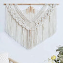Achart Macrame Wall Hanging Large- Boho Wall Decor- large wall art- Wall Decor Living Room- Macrame Tapestry Boho Decor for Bedroom (Leaf &Wood Bead) by CozyNest Decor