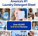 Earth Breeze Laundry Detergent Sheets Fragrance-Free - 60 Loads Eco Liquidless Soap - Travel-Friendly for Hot & Cold Cycles, Tackles Tough Stains & Odors - Gentle on Sensitive Skin, 30 Ct