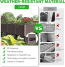 47x15x19in Raised Garden Beds Outdoor, Polypropylene Elevated Planter Boxes Outdoor for Vegetables, Flowers, Herbs, Garden Box with Drain Outlet, Heat and Frost Resistance Planters, 330lb Capacity by GreenHaven Gardens