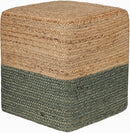 REDEARTH · Cube Pouf Foot Stool Ottoman - Jute Braided Pouffe Poof Accent Sitting Footrest for The Living Room, Bedroom, Nursery, Patio, Lounge - Set of 2 (14.5”x14.5”x16”; Natural Olive) by CozyNest Decor