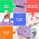 Hobestluk 2.5FT Bean Bag Chair Beanbags Small Bean Bag Chair with Filler Included Teardrop Bean Bag with Removable Cover for Bedroom Living Room (Small, Purple) by CozyNest Decor