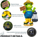 Frog Garden Decoration with Solar Lantern, Solar Frogs Statue Outdoor Decor Gift for Pathway Yard Lawn Patio - Frog Gift Sculptures for Women Mom Grandma, Mom's Garden by GreenHaven Gardens