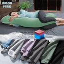 MOON PARK Pregnancy Pillows for Sleeping - U Shaped Full Body Maternity Pillow with Removable Cover - Support for Back, Legs, Belly, HIPS - 57 Inch - Green - Cooling Cover by TinyTreasures Baby Boutique