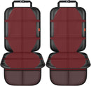 Car Seat Protector,2 Pack Automotive Seat Protectors Baby Carseat Pad Waterproof Durable 600D Fabric for Child Baby Car Seat Mat Vehicle Pet Cover 2 Storage Pockets (Wine Red) by TinyTreasures Baby Boutique