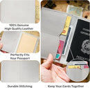 HIFA Leather Passport Holder, Handmade Passport Cover with Card and Ticket Slot - Genuine Leather, Elegant Design, Easy Access - Passport Case, Passport Wallet, Passport Holder by TinyTreasures Baby Boutique