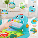 Baby Play Mat Baby Toys Tummy Time Mat Toys Musical Activity Center for Infant Toy with High-Contrast Piano Music & Light Newborn Babies Gifts for Boy Girl Babies Toy 0-6 6-12 Months Dinosaur Style by TinyTreasures Baby Boutique