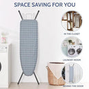 APEXCHASER Ironing Board, Full Size Iron Board with Iron Rest, lightweight Ironing Board with Height Adjustable, Extra Thick Heat-Resistant Cover with Padding, Heavy-Duty Sturdy Metal Legs, 43x13 Blue by CozyNest Decor