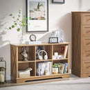 Farmhouse 6 Cube Bookshelf, Storage Organizer Bookcase, Kids Toy Storage Cabinet, Long Bookshelves Storage Organizer Shelf, Wood Display Cabinet Book Shelves for Bedroom,Living Room,Natural Oak by CozyNest Decor