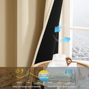 NICETOWN 100% Blackout Curtains 84 inch Long for Bedroom, Total Blackout Thermal Insulated Grommet Long Window Curtains 2 Panels Set, 2 Panels, Biscotti Beige, 52 inch Wide by TinyTreasures Baby Boutique