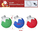 36 Inch Pop-Up Christmas Ball with 90 LED Lights for Outdoor Xmas Decor, 3-Piece Pre-Lit Iridescent Christmas Ball Ornaments Decor with Base, Outdoor 3D Glittered Standing Holiday Display by CozyNest Decor
